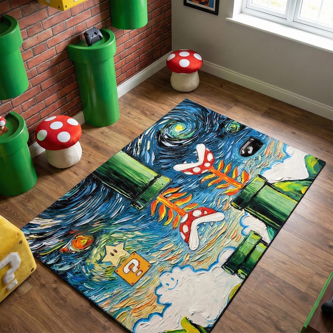 Reference Game Store Rug Video Game Rug, Game Rug, Patterned Printing Rug, Washable Rug, Modern ...