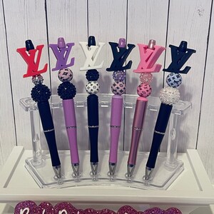 Beadable Pen with Designer LV Beads