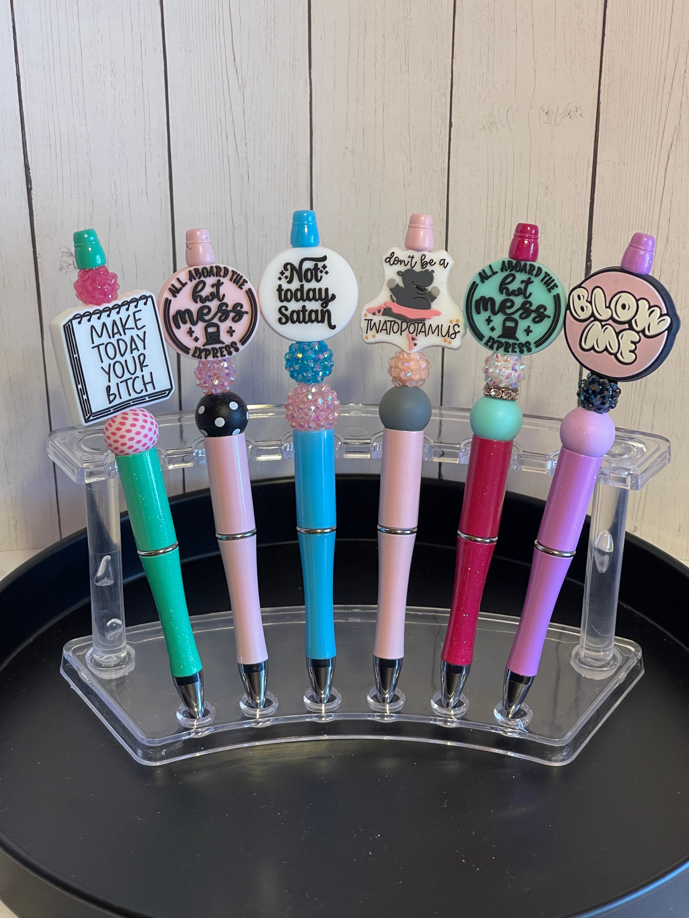 Beaded Pen Beaded Pens With Funny Sayings Etsy