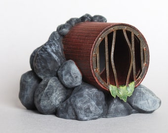 TTRPG Mini Terrain - Fieldstone Sewer Pipe (unpainted) - DnD, Pathfinder, Tabletop
