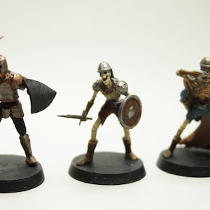 TTRPG Minifigures - 3-piece Skeleton Army Set 2 (unpainted) - DnD, Pathfinder, Tabletop roleplay games