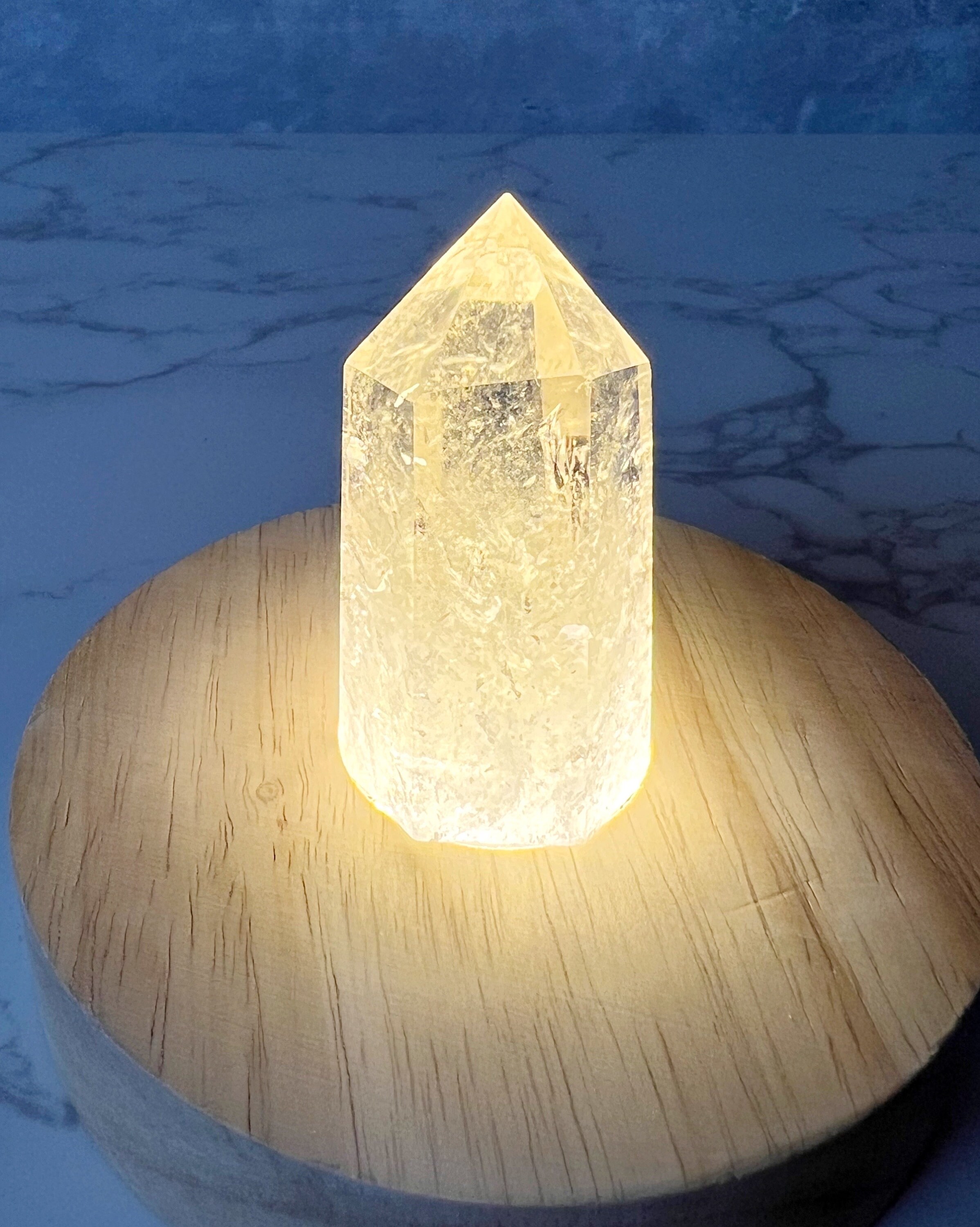 Rectangle Led Lights Display Base Wooden Lighted Base Stand Lasers Crystal Glass
