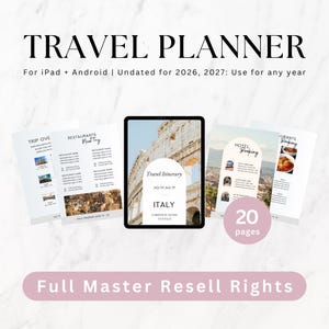 旅行プランナー、Goodnotes、Canvaテンプレート、マスター再販権MRR