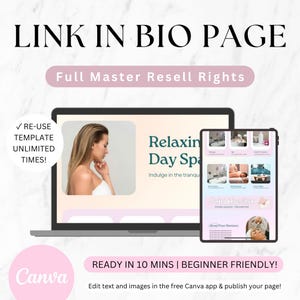 Modello di sito web Canva, pagina web di servizi aziendali, diritti di rivendita master MRR