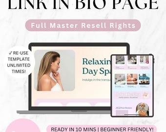 Canva Website Template, Business Service Webpage, Master Resell Rights MRR
