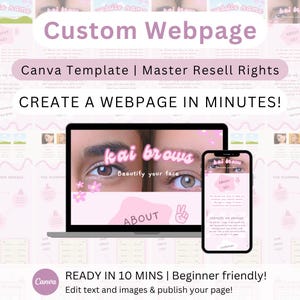Canva Website Template Bundle | Bearbeitbares Landing Page Design | Digitaler Download | Master Reseller Rechte Website-Optimierung | Digital Business