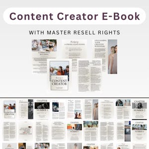 Content Creator Ebook | Passive Income Guide | Editable Digital Download | Includes Master Resell Rights (MRR) & Private Label Rights (PLR)