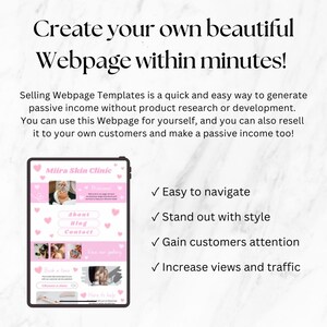 Canva Website Template, Business Service Webpage, Master Resell Rights MRR image 3