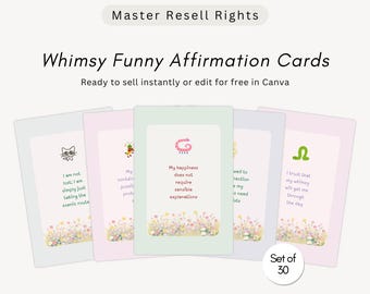 Whimsy Funny Affirmation Cards, Positive Quotes, Self Care Gift, Self Love, Vision Board Manifestation