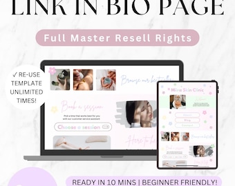 Canva Website Template, Business Service Webpage, Master Resell Rights MRR