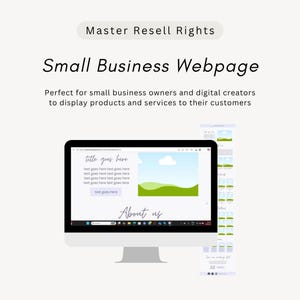Canva Business Website Template, Master Resell Rights