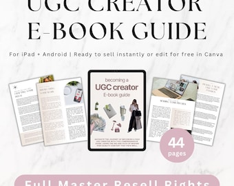 UGC Creator E-Book, Passive Income Guide, Master Resell Rights MRR