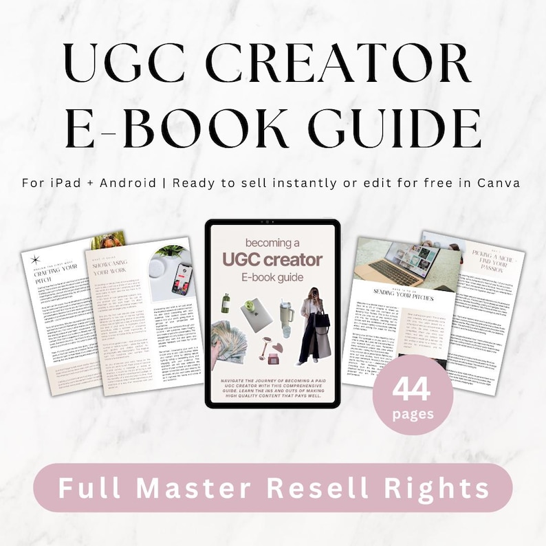 UGC Creator E-Book, Passive Income Guide, Master Resell Rights MRR image 1