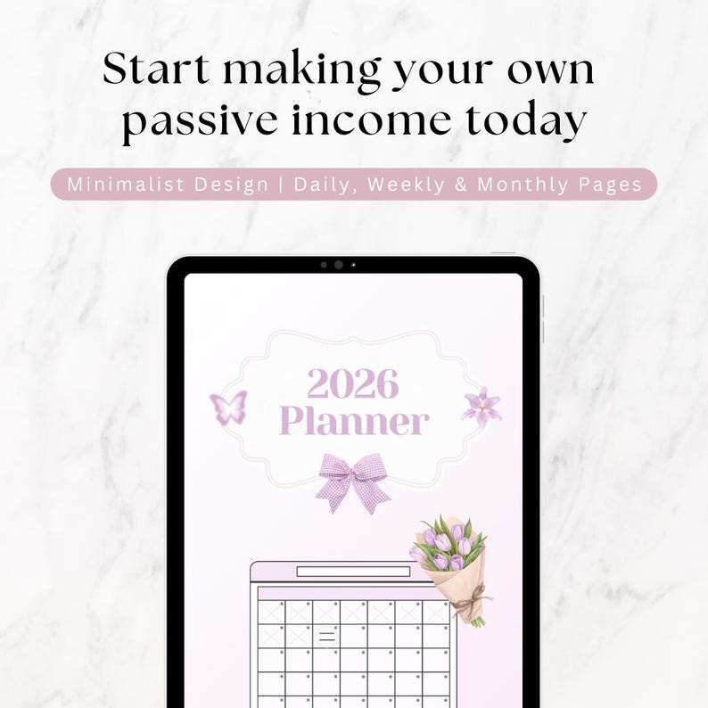 Digital Planner, Undated 2026, 2027, Canva Template, Master Resell Rights MRR image 7