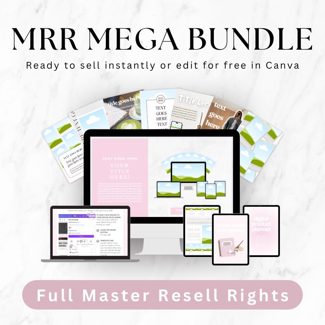 Canva Templates Mega Bundle, Master Resell Rights MRR - Etsy
