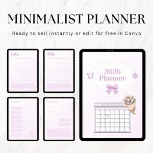 Digital Planner, Undated 2026, 2027, Canva Template, Master Resell Rights MRR image 4