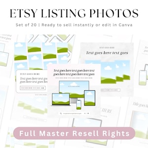 Etsy出品用写真テンプレート、Canva編集可能、マスター再販権MRR