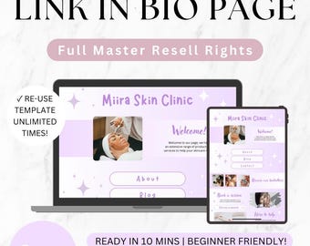 Canva Website Template, Business Service Webpage, Master Resell Rights MRR