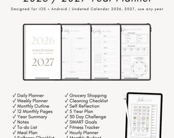 Daily Wellness Life Planner, 2026, 2027, MRR
