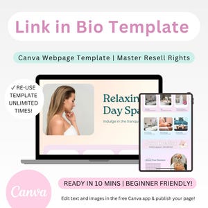 Canva Website Template Bundle | Bearbeitbares Landing Page Design | Digitaler Download | Master Reseller Rechte Website-Optimierung | Digital Business