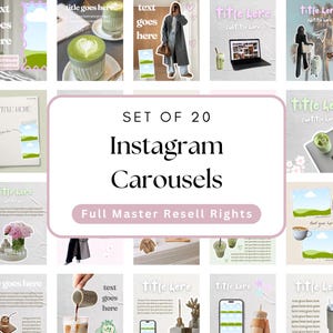 Instagram Carousel Templates: Social Media Marketing, Master Resell Rights MRR