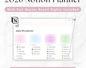 Notion Planner, 2026 Dashboard, Budget, Meals, Cleaning, Master Resell Rights MRR