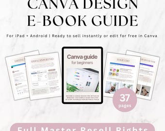Libro electrónico de Canva, guía de diseño gráfico, derechos de reventa maestros MRR