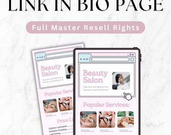 Canva Website Template, Business Service Webpage, Master Resell Rights MRR