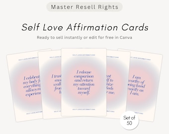 Affirmation Cards Printable, Positive Quotes, Self Care Gift, Self Love, Vision Board Manifestation