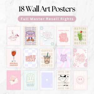 Gallery Wall Art Posters Set, Master Resell Rights MRR