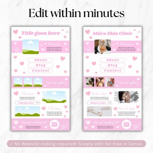 Canva Website Template, Business Service Webpage, Master Resell Rights MRR image 2