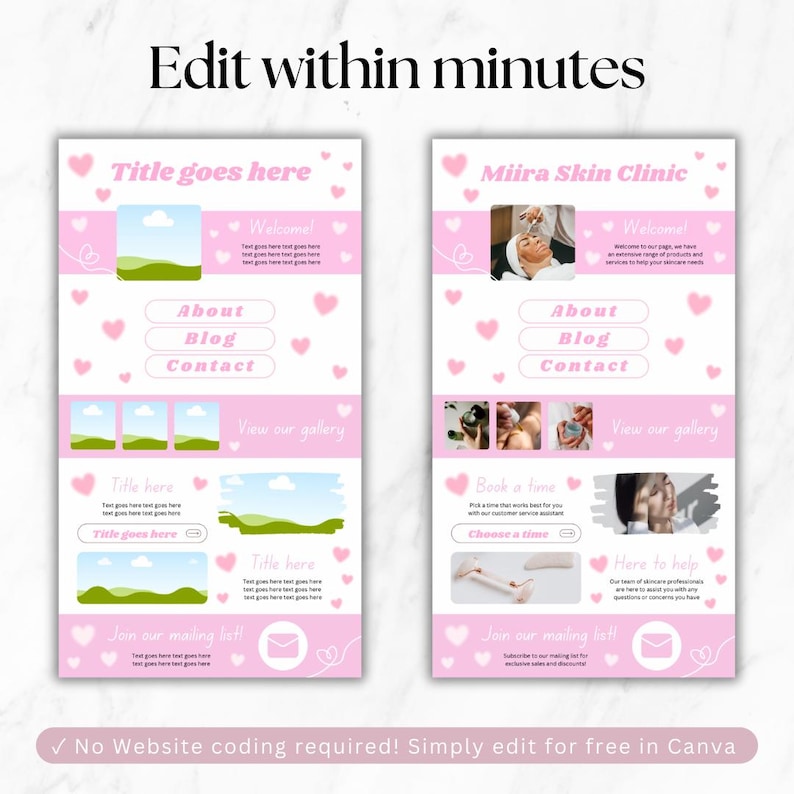 Canva Website Template, Business Service Webpage, Master Resell Rights MRR image 2