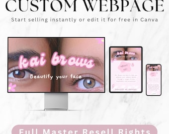 Canva Website Template, Business Service Webpage, Master Resell Rights MRR