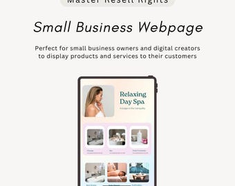 Canva Business Website Template, Master Resell Rights