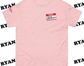 Camisa con etiqueta de nombre de la novia de Ryan