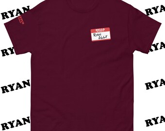Camisa con etiqueta de nombre de Ryan Ally