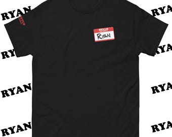 Camisa con etiqueta de nombre de Ryan