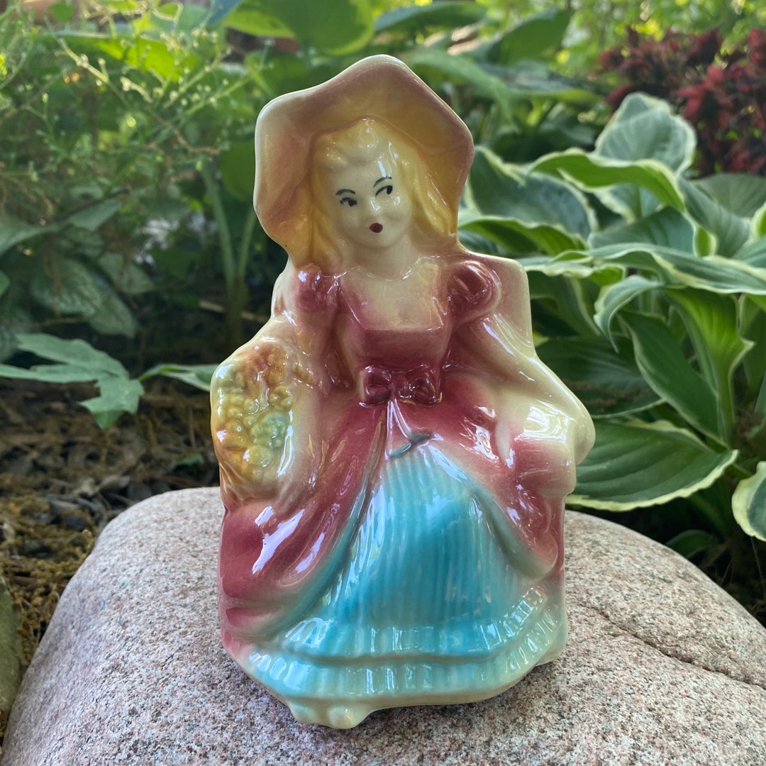 Vintage 1950s Shawnee Pottery Southern Belle or Colonial Lady Planter