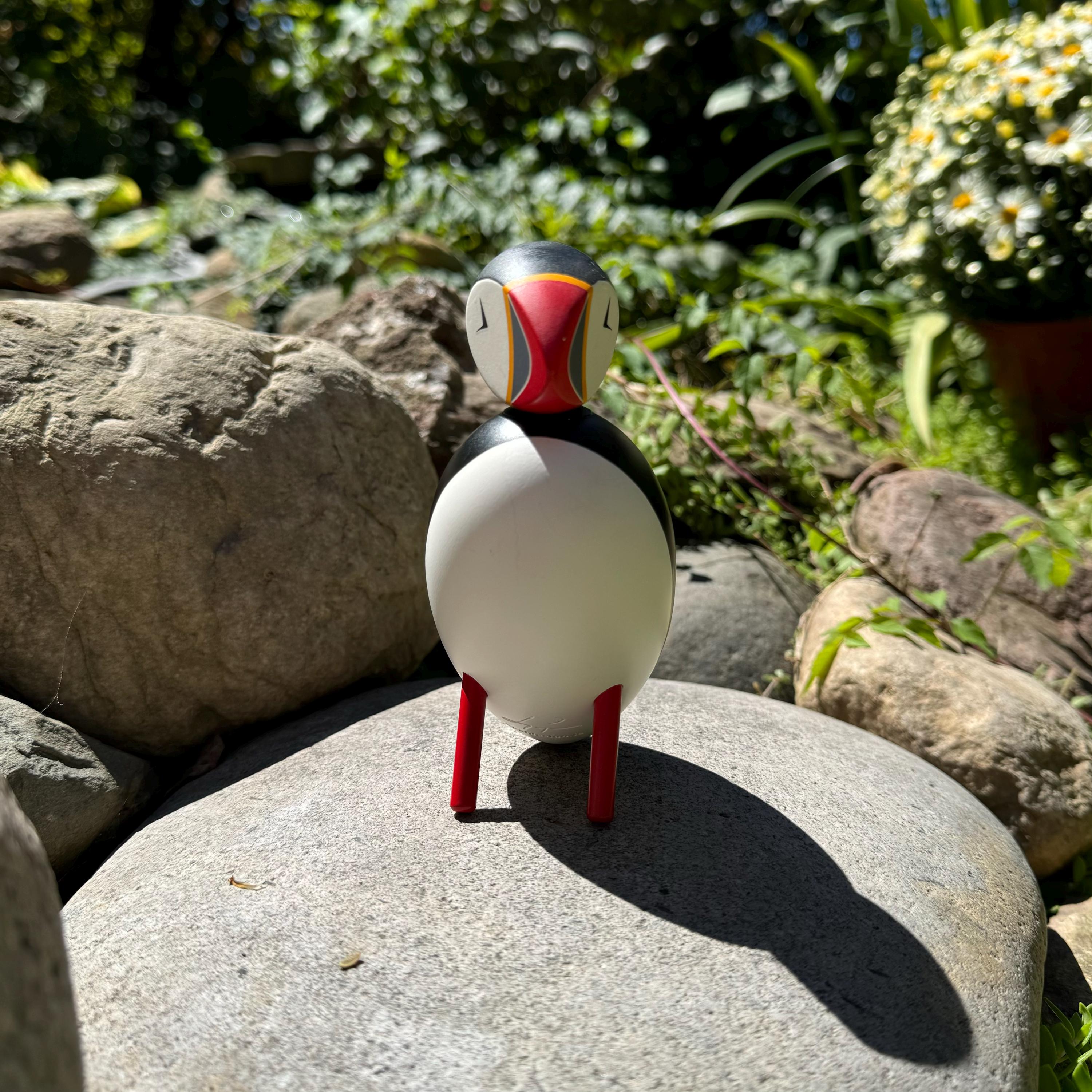 Lundi puffin. 新品　美品　木製 Rare Vintage Epal Carved Wooden LUNDI PUFFIN BIRD Figurine