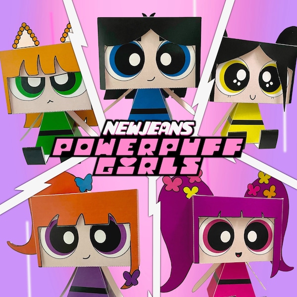 NewJeans x PowerPuff Figurine Template – All Members Bundle