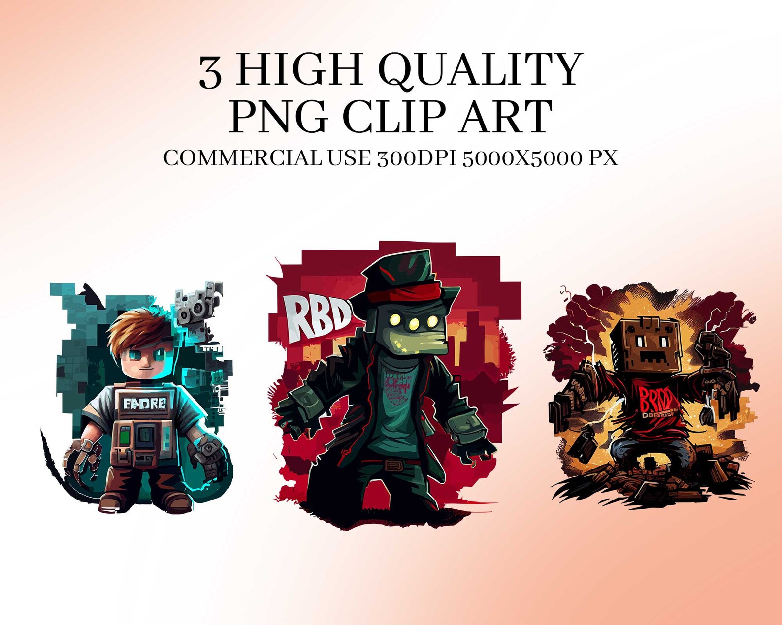 Roblox Tshirt Printable Art Roblox Art for Boy Tshirt Etsy