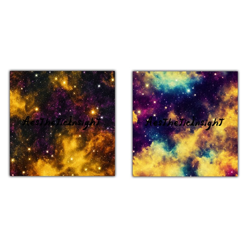 10 Galaxy Digital Paper Set, Galaxy Prints, Printable Colorful Galaxies ...