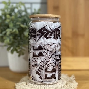 Stray Kids Glass Cup, Stray Kids Coffee Cup, SKZ Rockstar Album Title Cup, Kpop Cup, 16oz Iced Coffee Cup, SKZ Gift