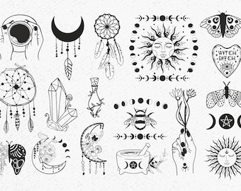 Witchcraft SVG Bundle, Occult Vector Art (Digital Download)