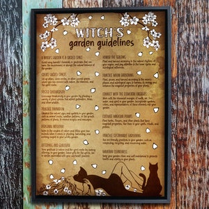Regels van de heksentuin, richtlijnen voor heksentuinen, heksentuinregels, heksentuinregels Poster, Art Print, Halloween Decor, Halloween