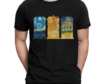 Police Box Van Gogh Style T-Shirt, Men&#39;s and Women&#39;s Sizes (dap-003)