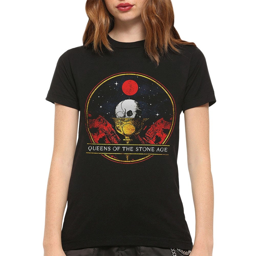 Queens Of The Stone Age T-Shirt Ufficiale Meteor Shower - Grigio Antracite, Unisex, 100% Cotone