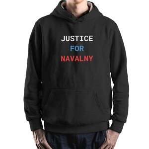 Sudadera con capucha y cremallera "Justicia para Alexei Navalny", tallas unisex (NAV-934211)
