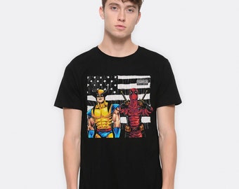 Deadpool and Wolverine Hip-Hop Stars T-Shirt, Men's and Women's Sizes (DEA-764222)