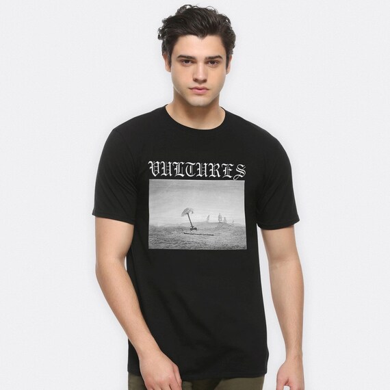 Rapper Kanye West Vultures Logo T Shirt Men's Women Hip Hop